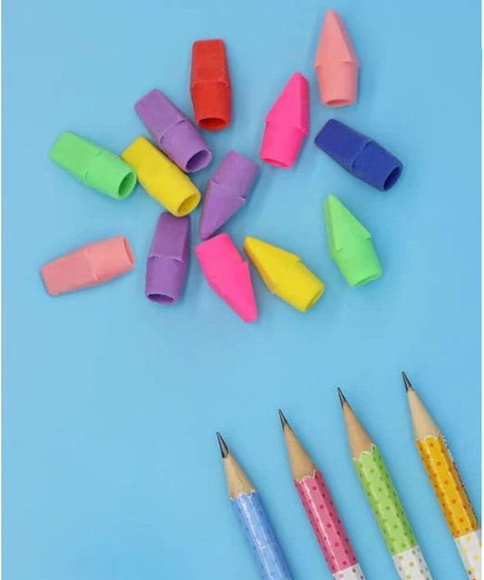 50-Pack of Colorful Pencil Erasers - Perfect for School and Office Supplies  - Vibrant Colors! - AliExpress